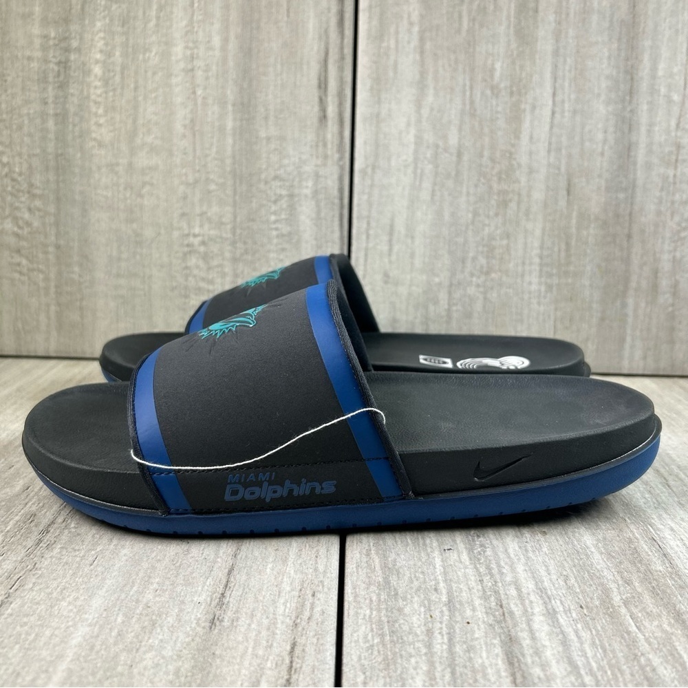 Nike x NFL Miami Dolphins Offcourt Slides Recovery Comfort Sandals Men’s Size 9